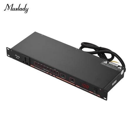 Muslady DB-01 9-outlet Rack Mount Power Sequence Controller Conditioner ...