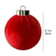 thumbnail image 3 of Bolas navideñas de terciopelo flocado de 8 cm | Adornos navideños de plástico con anilla metálica | Elegante decoración navideña para árbol, chimenea y hogar, 3 of 5