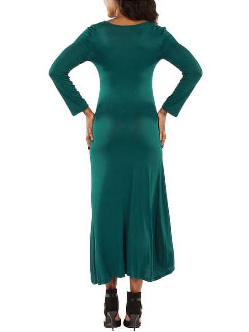 Comfort Apparel Black Maxi Dress - women's Long Sleeve Scoop Neck - Walmart.com Comfort Apparel Black Maxi Dress - women's Long Sleeve Scoop Neck - Walmart.com