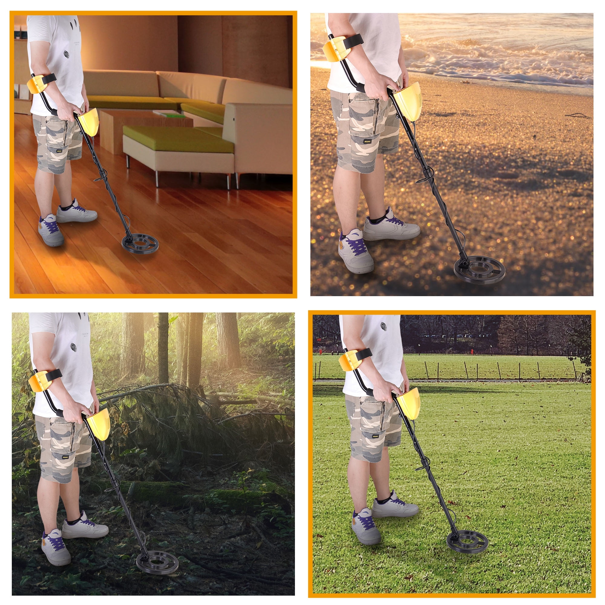 Metal Detector Treasure Search Digger Finder Hunter LCD Display Deep Sensitive Waterpoof Coil Gold Jewelry Outdoor