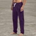 thumbnail image 5 of ADSSDQ Men's Casual Jogger Sweatpants with Pockets Cotton Sweat Pants for Mens Jogging Pants Winter Joggers Pants Dark Purple M, 5 of 5