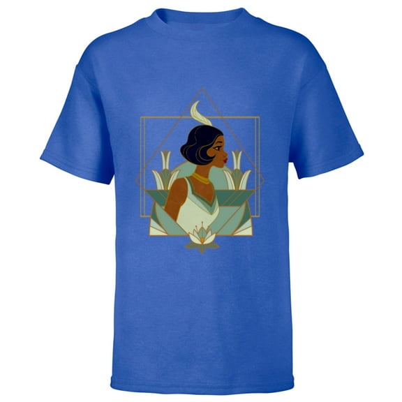 Disney Princess Tiana Modern Art Deco Style - Short Sleeve T-Shirt for Kids - Customized-Royal