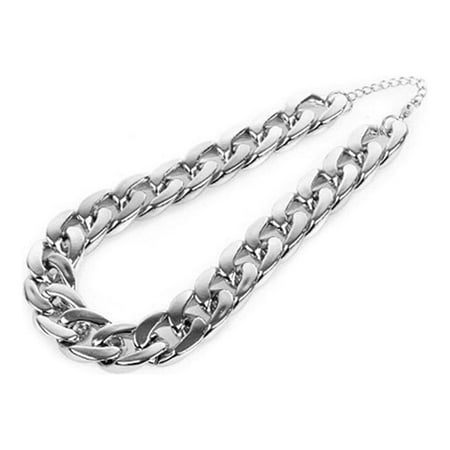 Worgeous Metal Pet Necklace Silver Chain Fashion Cool Pandant Hanging Jewelry Photo Props for Cat Small Dog (Silver)