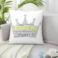 thumbnail image 6 of ZICANCN Decorative Throw Pillow Covers , Content Is King Online Couch Sofa Decorative Knit Pillow Covers for Living Room Farmhouse 12"x12", 6 of 8