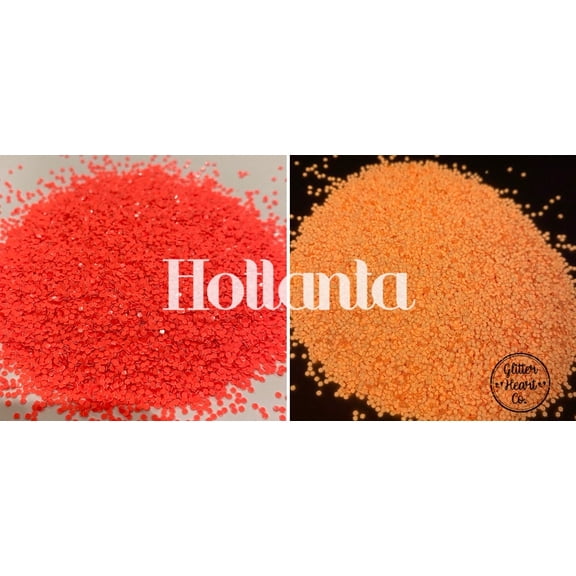 Glitter Heart Co. Glitter - High Quality Polyester Glitter - 2oz Bag - Glow in the Dark - Hotlanta