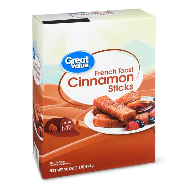 Great Value Cinnamon French Toast Sticks, 16 Oz, 20 Ct (Frozen