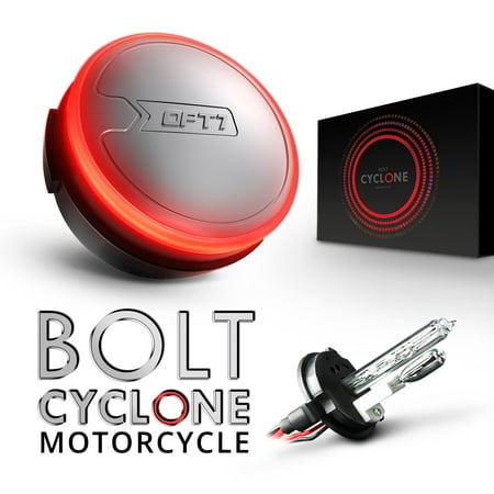 OPT7 Cyclone AC 55W Single HID Kit for Motorcycles - 4.5x Brighter - All Bulb Sizes and Colors - Simple Install - 2 Yr Warranty [H4 Hi-Lo - 6000K Lightning
