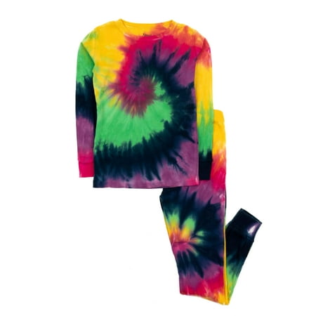

Leveret Kids & Toddler Pajamas Boys Girls 2 piece pj s 100% Cotton Swirl Girl Tie Dye (Size 4 Years)