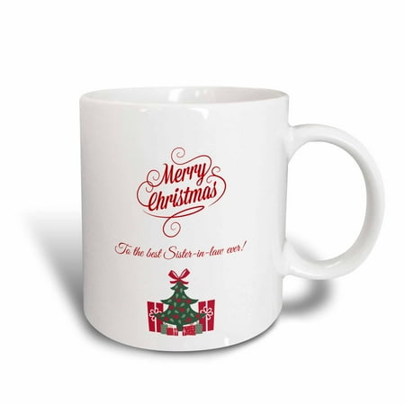 - 3dRose Merry Christmas to the best sister in law ever, Ceramic Mug, 15-ounce
