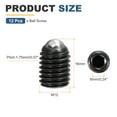 thumbnail image 2 of Ball Point Set Screws,M12x16mm Carbon Steel Hex Socket Grub Screw, Pack of 12, 2 of 6