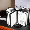 thumbnail image 2 of Rotatable Desk Reference Organizer, Desktop Flip Display, 20 DoubleSided Panels, LetterSize, Black Base, 2 of 5