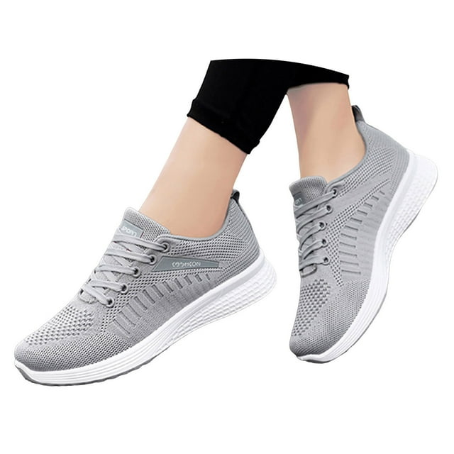 Mepaouo Chaussures de Course pour Femmes Légères et Respirantes à Enfiler Chaussures de Marche Espadrilles Décontractées de Tennis Espadrilles Mode
