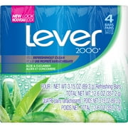 Lever 2000 Bar Soap Aloe & Cucumber 3.15 oz, 4 Bar