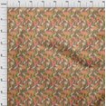 thumbnail image 4 of oneOone Georgette Viscose Dark Peach Orange Fabric Tropical Sewing Fabric By The Yard Printed Diy Clothing Sewing Supplies 42 Inch Wide, 4 of 5