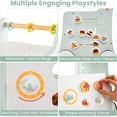 thumbnail image 6 of INFANS 6 in 1 Wooden Baby Walker, Play Kitchen Playset, Toddler Push Learning Activity with Wheels Shape Sorter Movable Slider, Montessori Educational Toy for Girls Boys 1-3 Years, 6 of 9