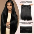 thumbnail image 3 of Human Hair Bundles,Straight 1 Bundles 20 Inch,16A Bundles Human Hair,100% Unprocessed Virgin Brazilian Hair Extensions Double Weft, Quick Weave Sew In Hair Bundle, 3 of 7