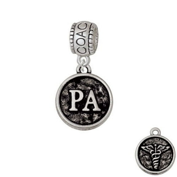Medical Assistant Caduceus Seal - PA - Coach Charm Bead