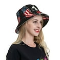 thumbnail image 6 of Honeii Independence Day Collie for Unisex Bucket Hat Waterproof Rain Hat Reversible Shiny Rave Bucket Hat for Concert Festival Boonie Cap, 6 of 6