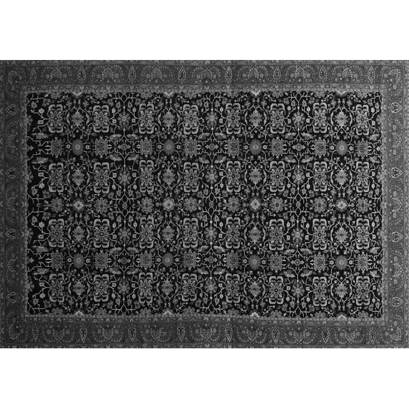 Ahgly Company Indoor Rectangle Persian Gray Traditional Area Rugs, 5' x 7'