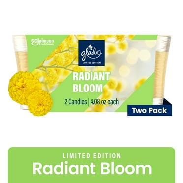 Glade Candles, Radiant Bloom Limited Edition, Fragrance Infused with Essential Oils, 8.16 oz Total, 2 Pack