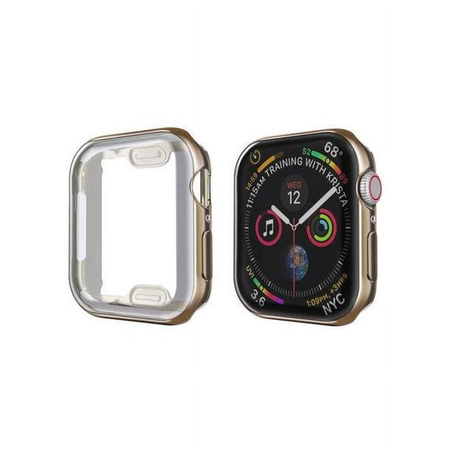Estuche compatible con Apple i Watch Series 1/2/3/4/31 con protector de pantalla de vidrio templado incorporado - Estuche rígido para PC con protección integral (Milan King) 42 mm
