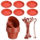 thumbnail image 4 of 10 sets colgando maceta maceta jardín planta plástico flores contenedor (rojo), 4 of 4