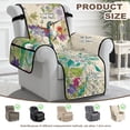 thumbnail image 6 of SCRAWLGOD Hummingbird Floral Print Recliner Cover Non Slip Recliner Chair Cover with Pocket Washable Reclining Slipcover for Cats, 6 of 7