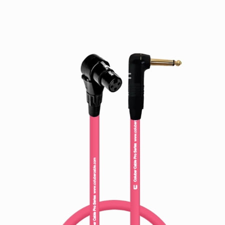 Coluber Cable Right Angle XLR Female to Right Angle 1/4" TS 3-Pin Connector