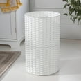 thumbnail image 6 of happimess Cecil Modern 4.13-Gallon Faux Wicker Cylinder Waste Basket, White, HPM1100D, 6 of 8