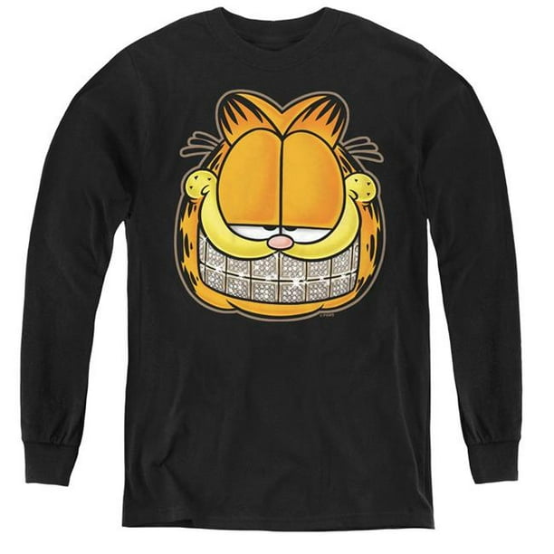 T-Shirt à Manches Longues Garfield & Nice Grill Youth&44; Noir - Grand