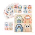 thumbnail image 2 of PEONAVET A Patchwork Wooden Owl Face-changing Matching Puzzle, 2 of 6