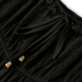 thumbnail image 5 of Yidarton Women Summer Square Neck Puff Sleeve Ruffle Loose A Line Mini Dress, 5 of 8