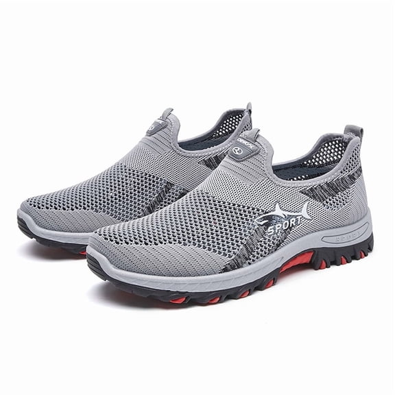 YUDAI Men's Slip on Walking Shoes Non Slip Gym Workout Shoes Breathable Mesh Walking Mens Sneakers