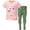 Ruffle flowers, variant on Peppa Pig Toddler Girls Peplum T-Shirt and Leggings Outfit Set Toddler to Little Kid