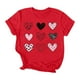 thumbnail image 1 of Tops Cortos para las Mujeres Manga Corta Cuello Tripulación Día de San Valentín Impreso Casual Vintage Gráfico Tee Camiseta Ligera para el Uso Diario, Primavera Superior de las Mujeres para el Verano, 1 of 8