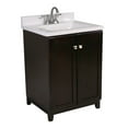 thumbnail image 3 of Design House 612713 Shorewood Unassembled 2-Door Vanity with Solid White Cultured Marble Vanity Top, 25", Espresso, 3 of 13