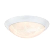 Westinghouse 6106600 11-Inch LED Indoor Flush Mount Ceiling Fixture, White Finish with White Alabaster Glass