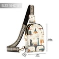thumbnail image 2 of FORMRS Womens Crossbody Sling Bag Travel Daypack Shoulder Chest Backpack, Cats Reading Pattern, 2 of 7