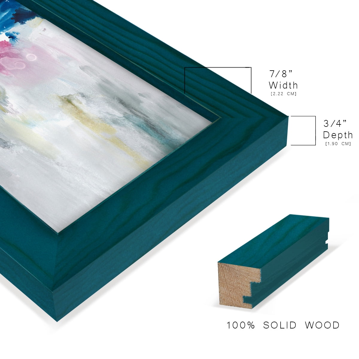 Rising I - Framed Print w/glass - Ocean Blue