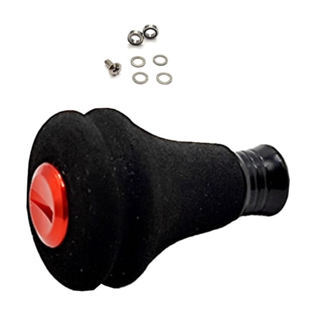 GLFILL Poignée de Moulinet de Pêche 44.8*29.6mm Antidérapante Prise Confortable Installation Facile Résistance à l'Humidité Baitcasting Rouge