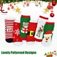 thumbnail image 4 of Toddler Christmas Socks, 6 Pairs Newborn Toddler Kids Crew Xmas Holiday Socks for 0-9 Years Girls Boys, 4 of 5