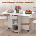thumbnail image 4 of HOMCOM Table à Manger Pliable, Table à Abattants avec Rangement pour Cuisine, 4 of 10