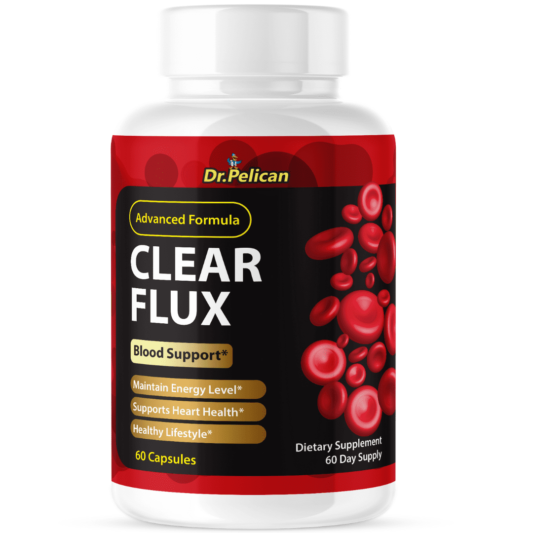 Clear Flux ,Blood Support Health Supplement- 60 Capsules-Pelican Vitamins