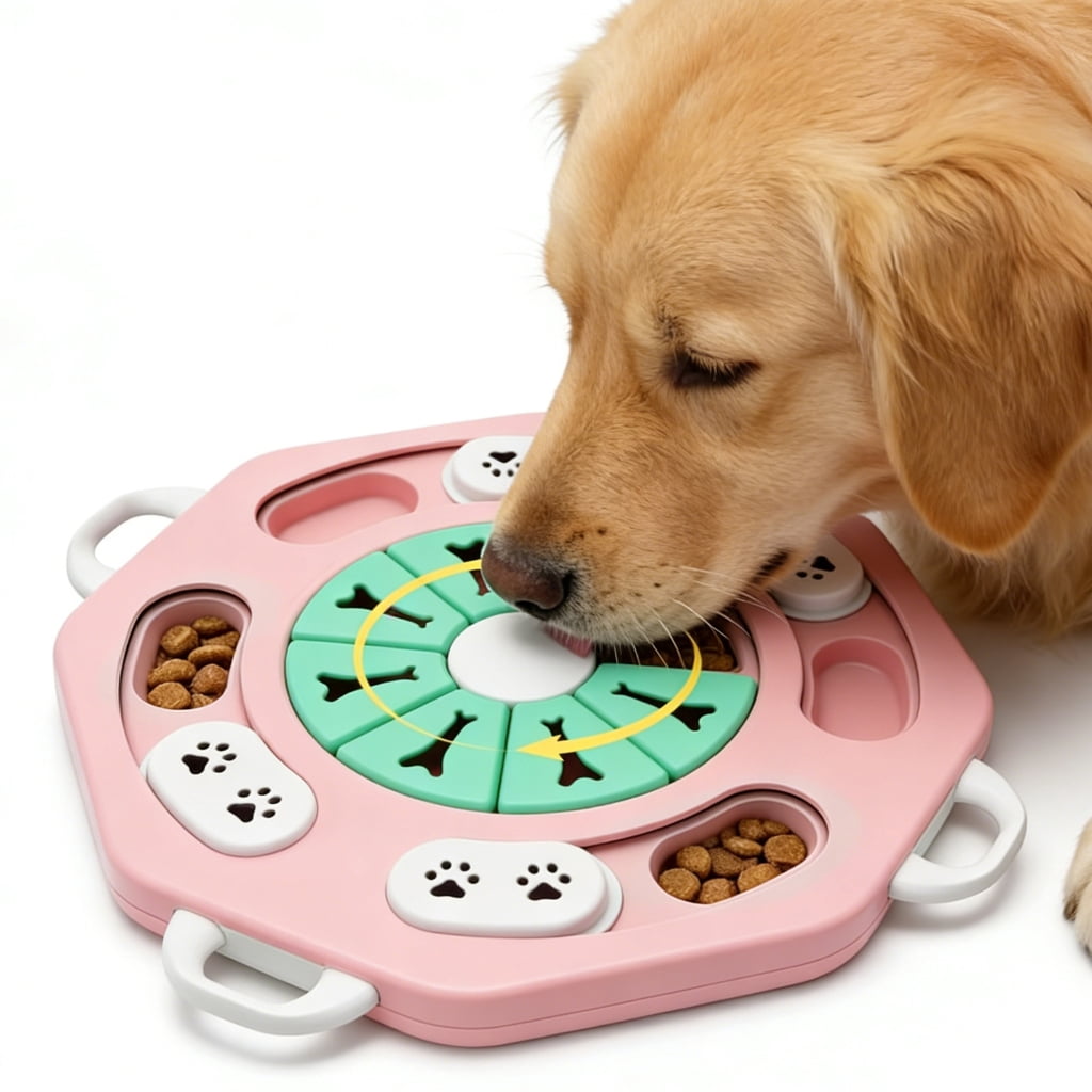 Miiottaa Dog Puzzle Toy Dog Training Boredom Interactively Puzzle Feeding Toy Slow Food Tray Pet Feeding Supply