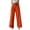 Orange, variant on EDFBUYKRS Female Women Pants Casual Teacher Pants for Women Women's Solid Color Elastic High Waist Wide Pants Casual Wide Leg Long Casual Belt Pocket M
