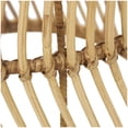 thumbnail image 5 of DecMode 21" x 21" Brown Rattan Handmade Wavy Woven Accent Table with Glass Top, 1-Piece, 5 of 10