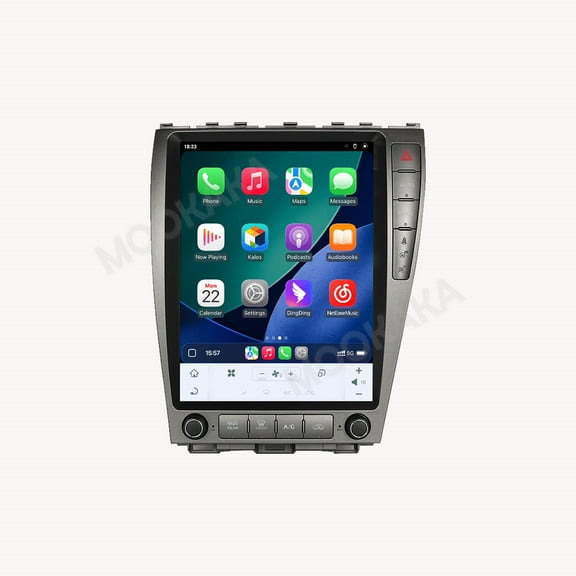 MOOKAKA 12.1" Smart Display Radio Audio Media Player for Lexus ES350 2009 2010 2011 2012 Universal Car Navigation GPS Upgrade Headunit Android Replacement 1080P Screen Carplay Accessories