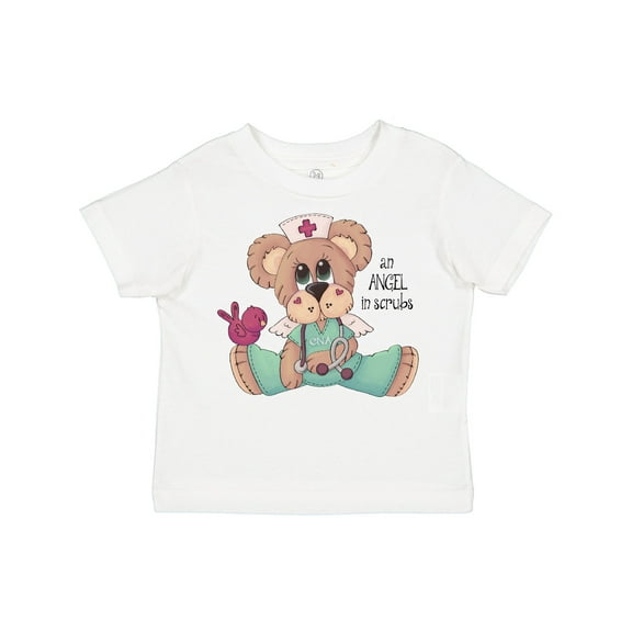 Inktastic CNA An Angel in Scrubs Teddy Bear Boys Toddler T-Shirt