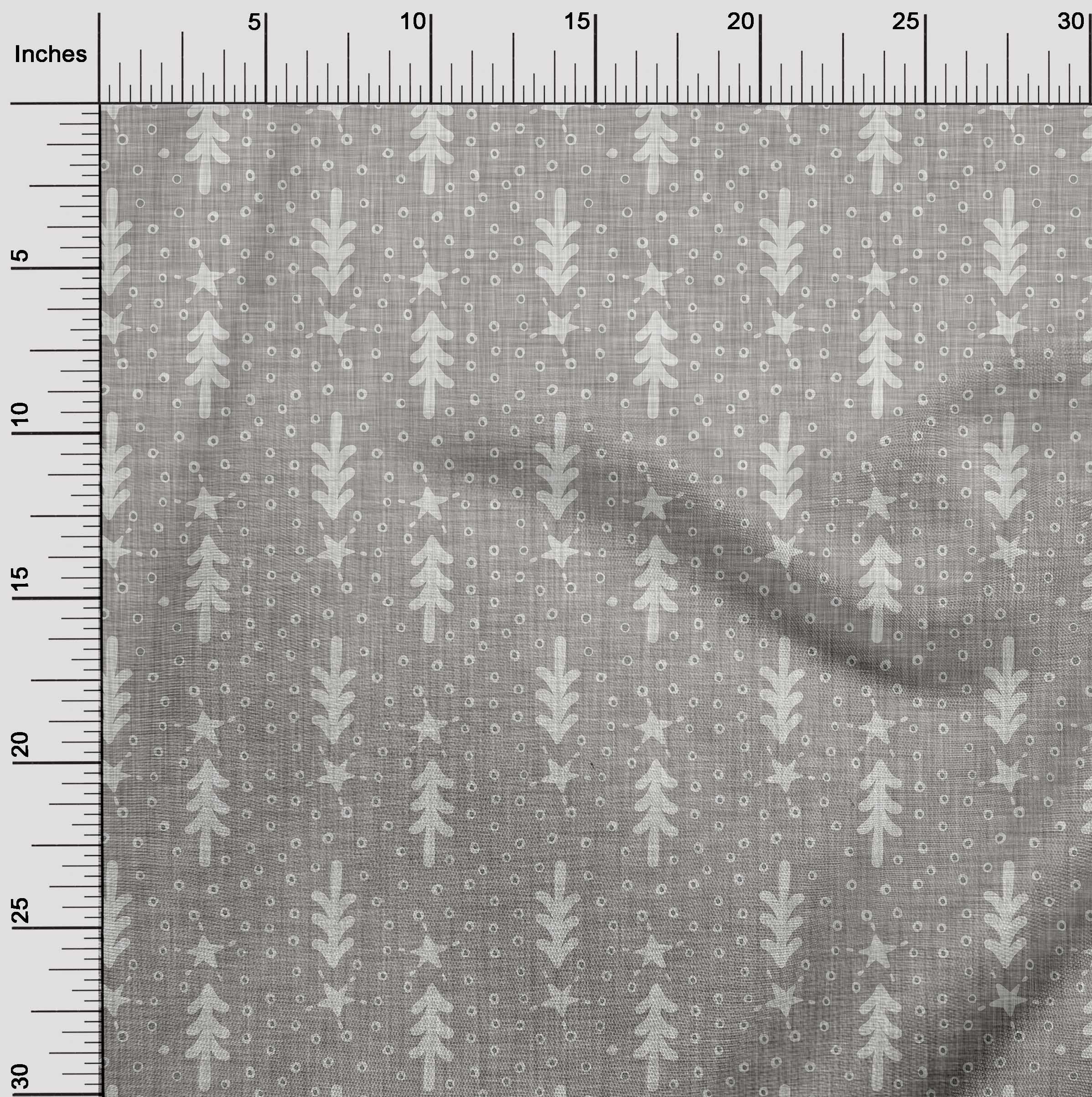 oneOone Velvet Dusty Gray Fabric Merry Christmas Quilting Supplies Print Sewing Fabric By The Yard 58 Inch Wide