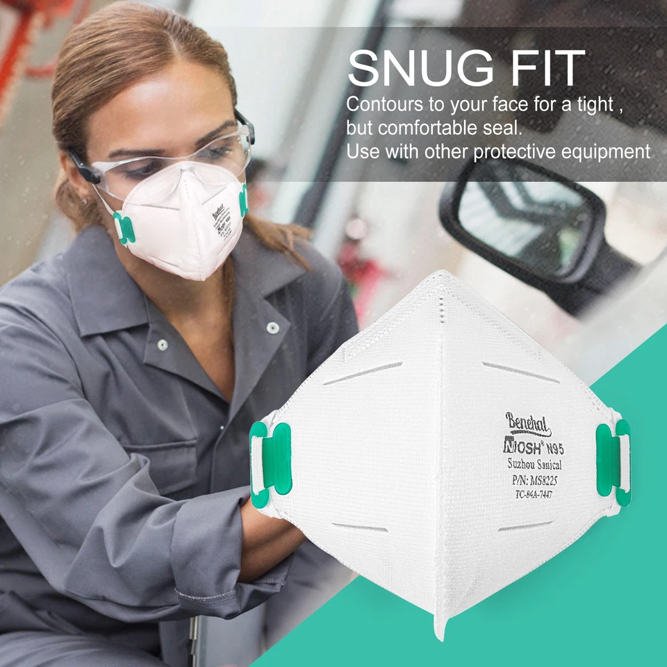 CRESTIN- 20X N95 Face Mask Dust Particulate Respirator Protection Without Breathing Value